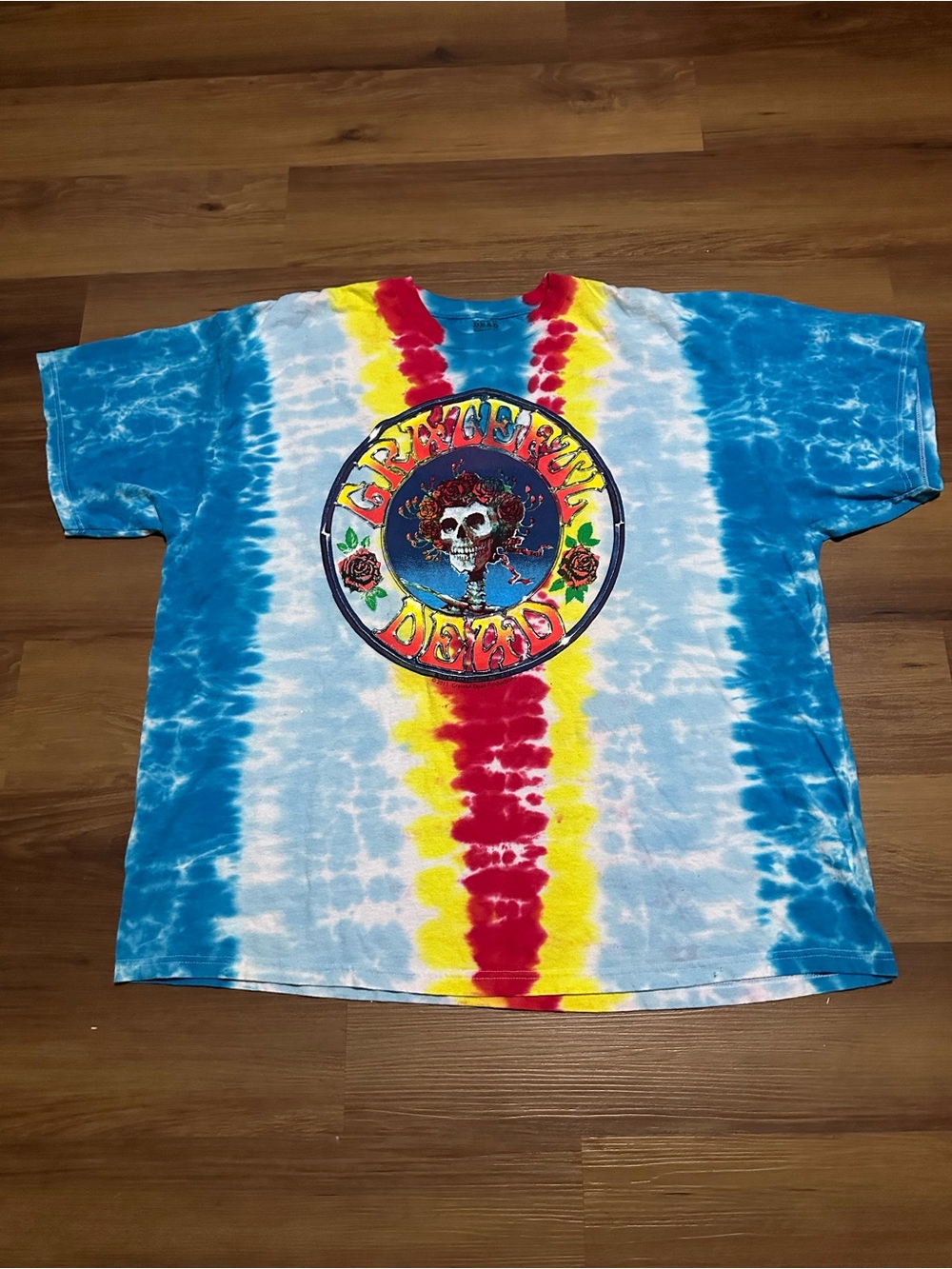 Grateful Dead Shirt T Shirt Bertha Skull & Roses Mouse GD Tie Dye 2011 GDP XXL